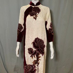 Long Dressy Tunic Floral Design - Sparkle Glitter Top Fairycore